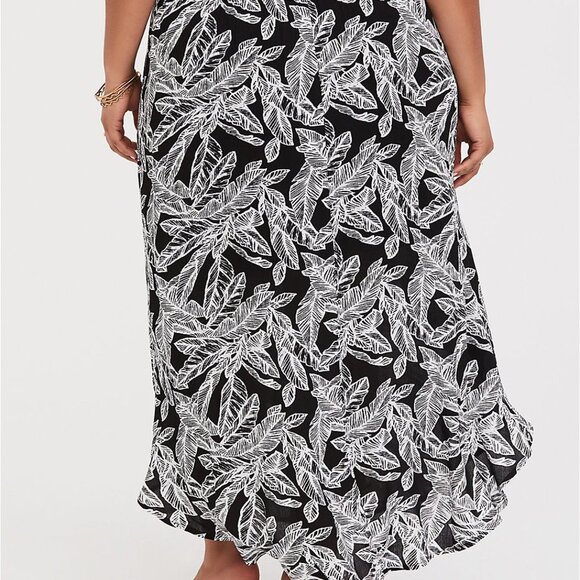 🆕TORRID GAUZE PALM 🌴 SLIT MAXI SKIRT - NWT 3X - Picture 3 of 4